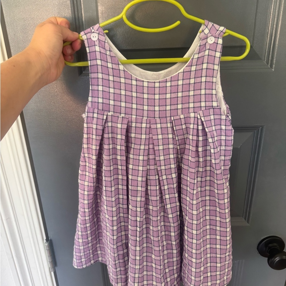 SweetHoney Lavender Checkered Dress